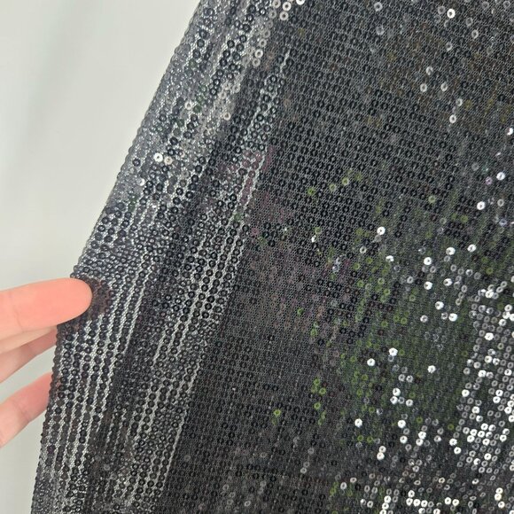 Pretty little things size US 5x black lined sequin sparkle wide leg pants - Picture 2 of 9